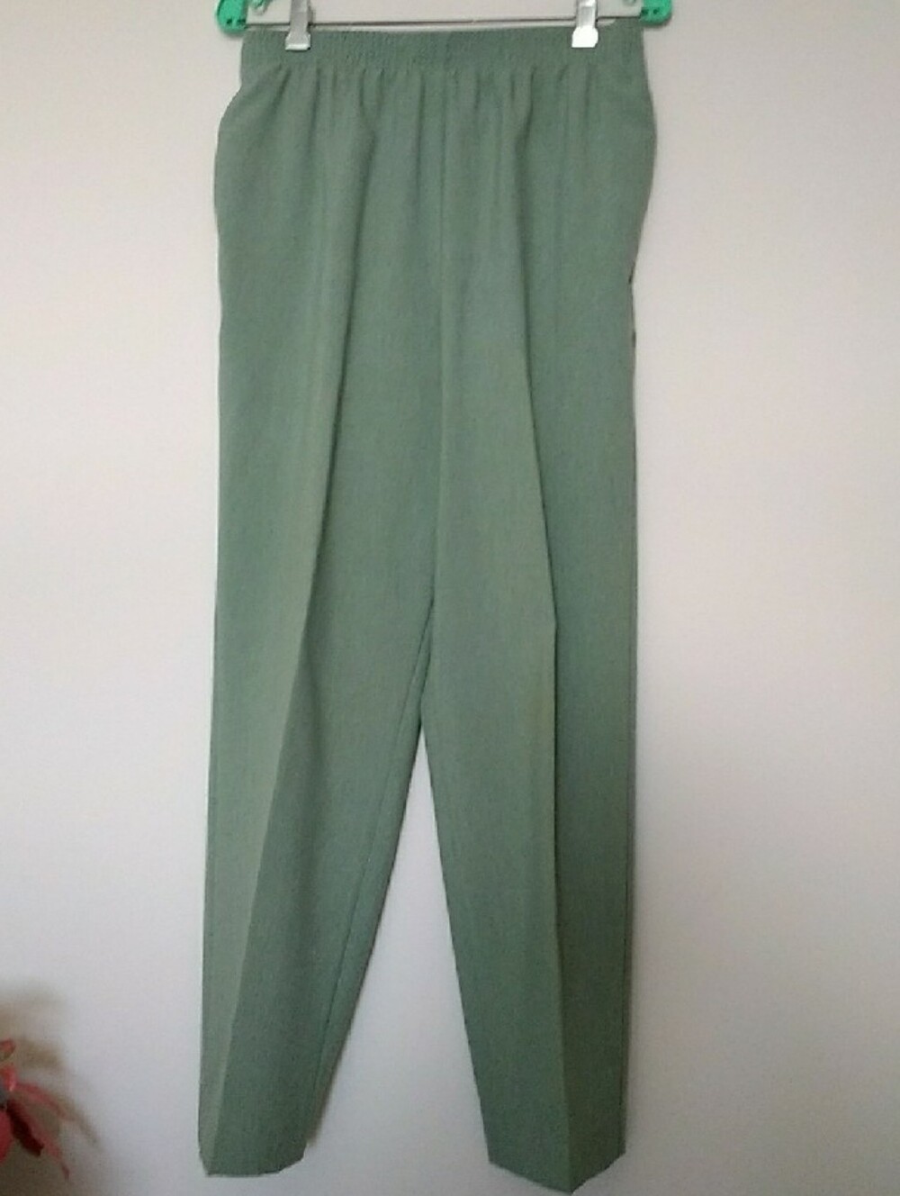 Alia Sage Green Relaxed Trousers